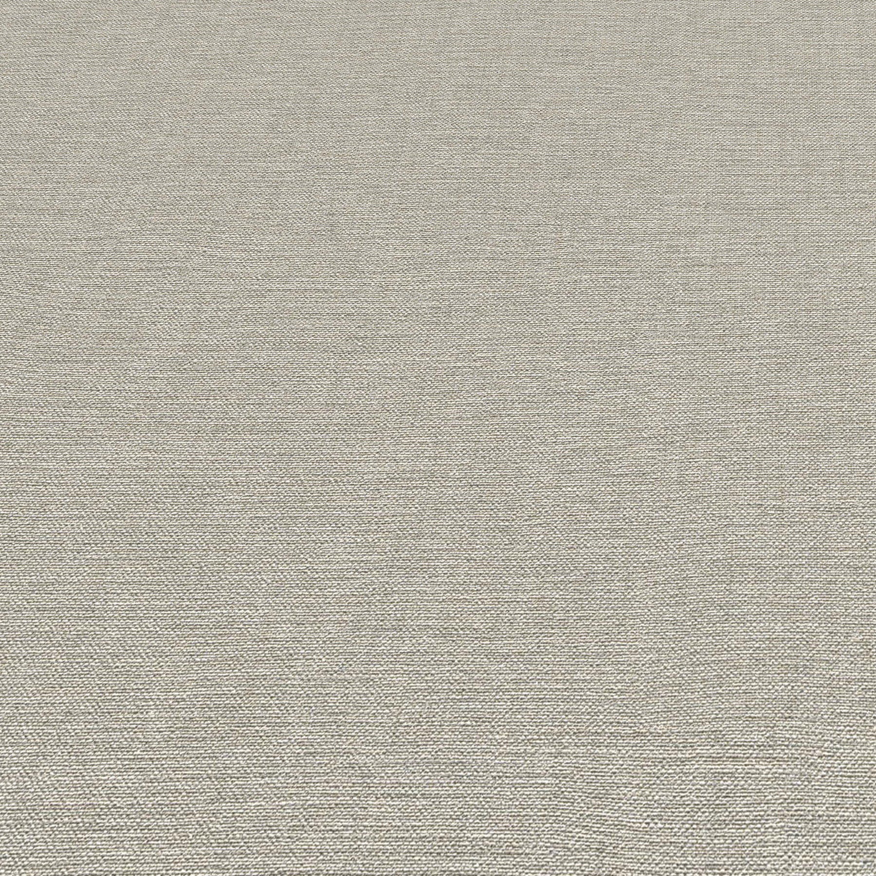 Taupe wallpaper with a beige linen-like texture and tight weave.