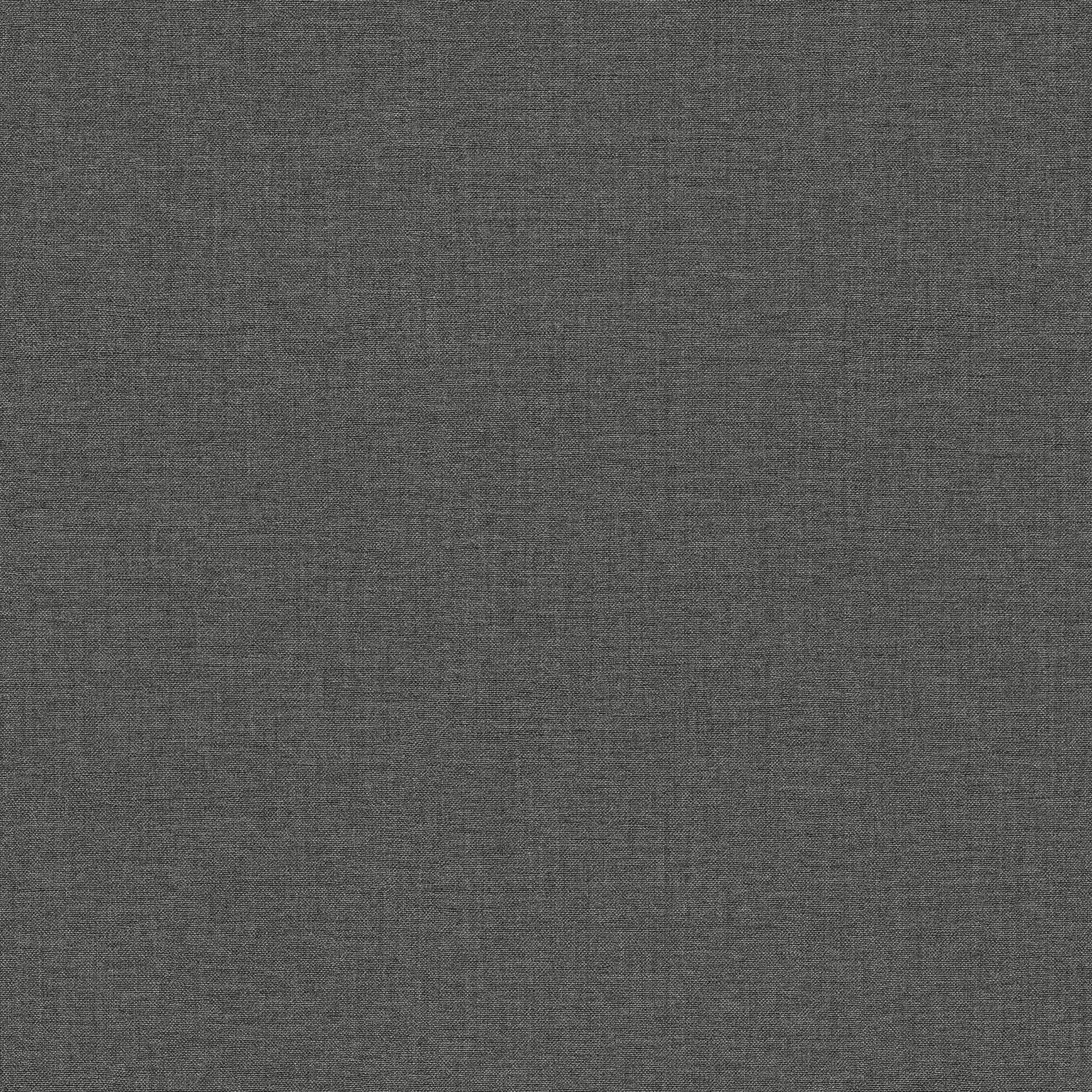Charcoal gray linen-look wallpaper with a fine, even weave texture.