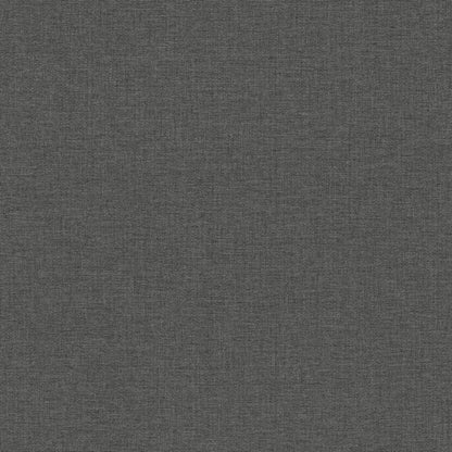 Charcoal gray linen-look wallpaper with a fine, even weave texture.