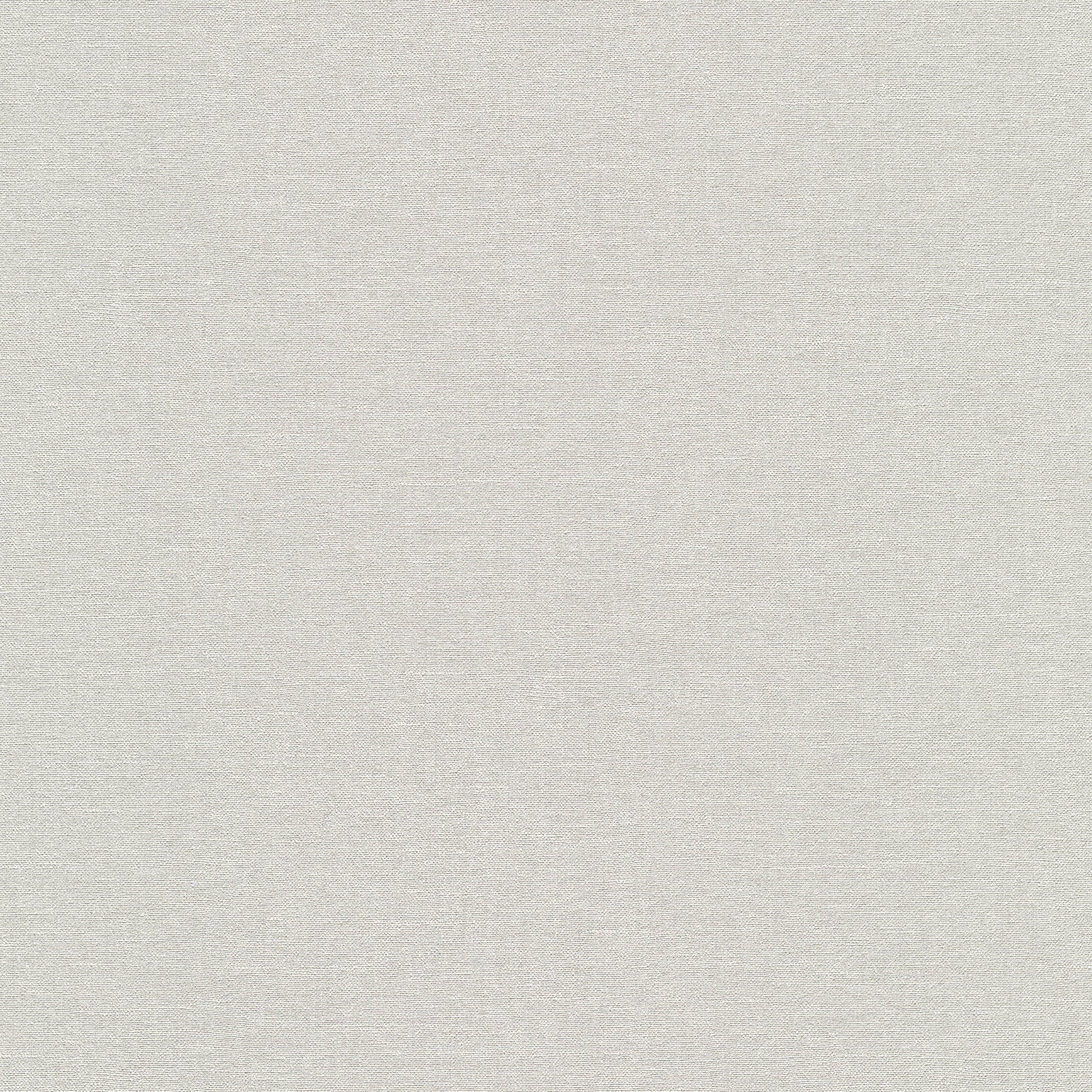 Close-up of light beige linen-textured cream wallpaper with a natural weave.