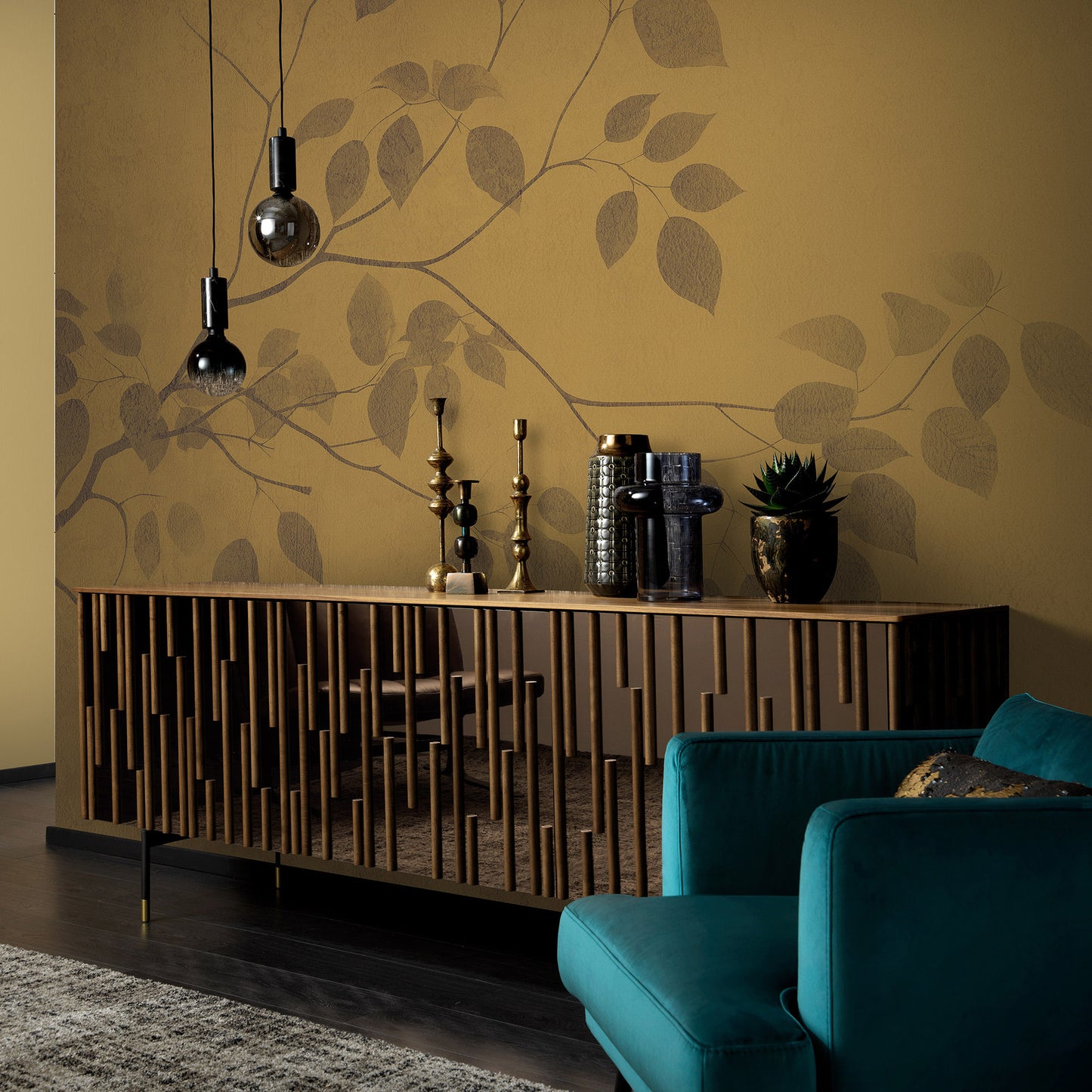 VEER DECOR Quiet Place Beige Wall Mural Branches Transitional beige  Wallpaper - 8416-VRZM-AE-2