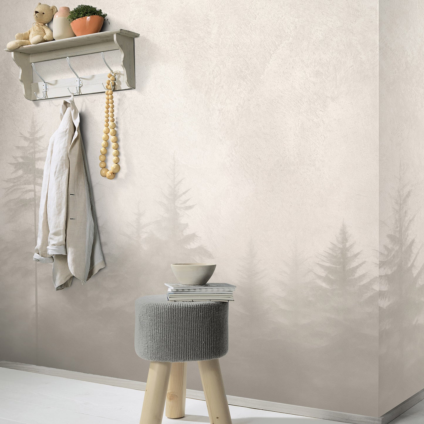 VEER DECOR Silent Woods Cream Wall Mural Landscape Transitional cream  Wallpaper - 8416-VRZM-AH-3