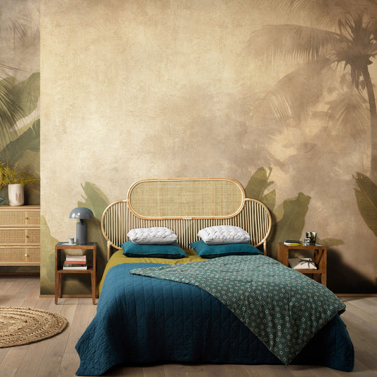 VEER DECOR Tropical Haze Green Wall Mural Tropical Transitional green  Wallpaper - 8416-VRZM-AK-1