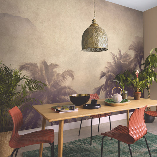VEER DECOR Coco Island Taupe Wall Mural Tropical Transitional taupe  Wallpaper - 8416-VRZM-AL-2