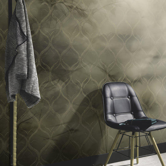 VEER DECOR Mystic Garden Gray Wall Mural Foliage Modern grey  Wallpaper - 8416-VRZM-AS-2