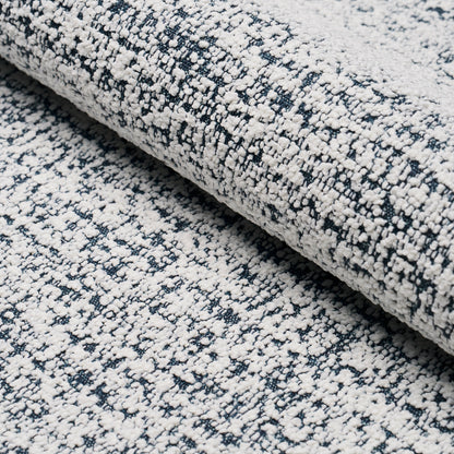 SCHUMACHER  PERFECT BASICS: INDOOR/OUTDOOR ZUZU INDOOR/OUTDOOR WOVEN WOVEN WHITE ON NAVY   - 84202