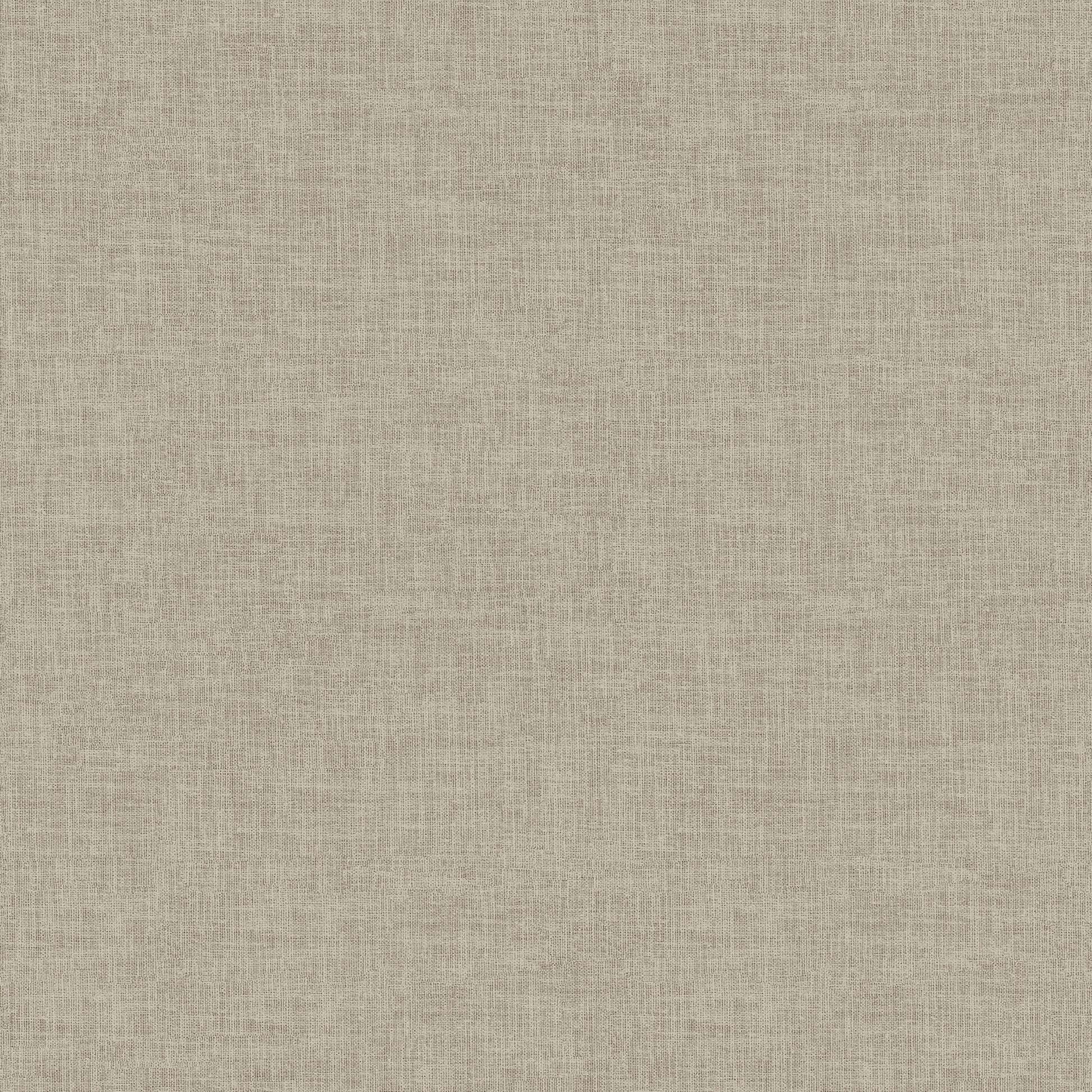 Beige sepia wallpaper with a linen-weave texture and natural woven pattern.