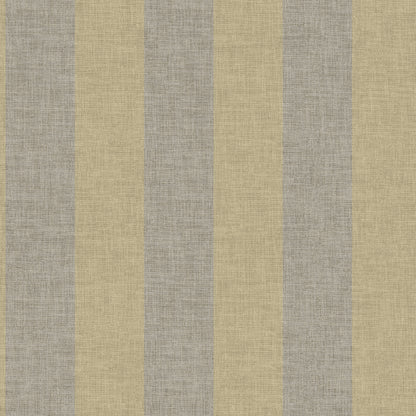 Wallpaper sample in Sage with vertical linen-stripe pattern; beige, taupe & gray with a linen-like texture.