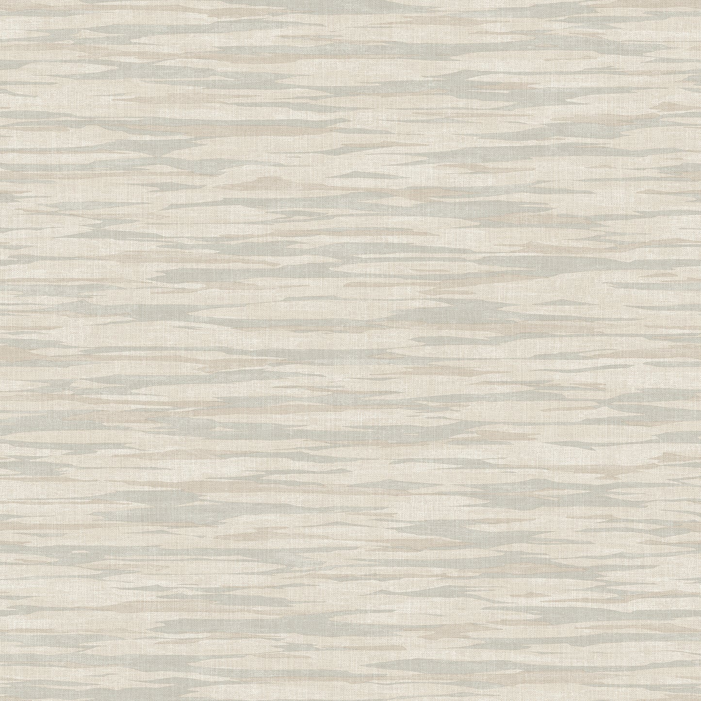 Beige linen-patterned fabric texture with soft gray horizontal wavy stripes; neutral home decor.