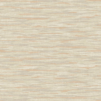Beige linen-like fabric texture with soft peach horizontal streaks and subtle woven grain