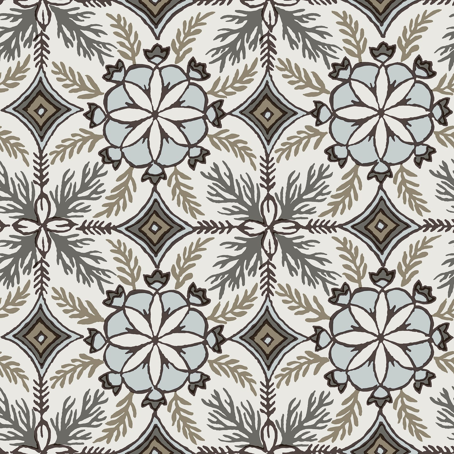 VEER DECOR Morocco Taupe Wallpaper Medallion Traditional, Mediterranean Taupe  Wallpaper - 8421-ANT-AE1