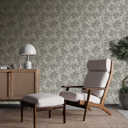 VEER DECOR Antibes Branches Gray Wallpaper Nature Traditional, Transitional Gray  Wallpaper - 8421-ANT-AF3