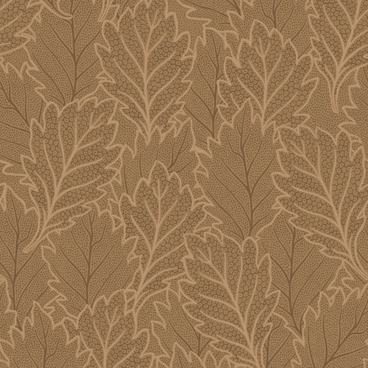 VEER DECOR Quercus Leaves Brown Wallpaper Nature Traditional, Transitional Brown  Wallpaper - 8421-ANT-AG3