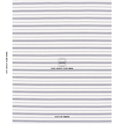 SCHUMACHER FABRIC  LIVE IT UP! SERRA MESA INDOOR/OUTDOOR STRIPE   NAVY   - 84270