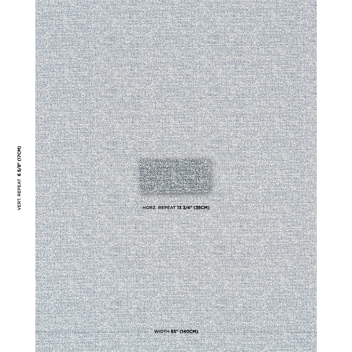 Indigo sarong-weave indoor/outdoor woven fabric swatch.