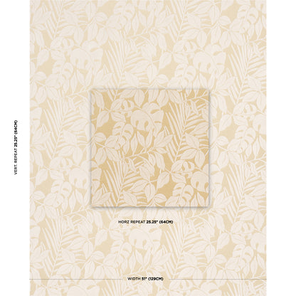 SCHUMACHER  PERENNIAL FAVORITES MIRAMAR INDOOR/OUTDOOR VELVET WOVEN WOVEN WHITE SAND   - 84320