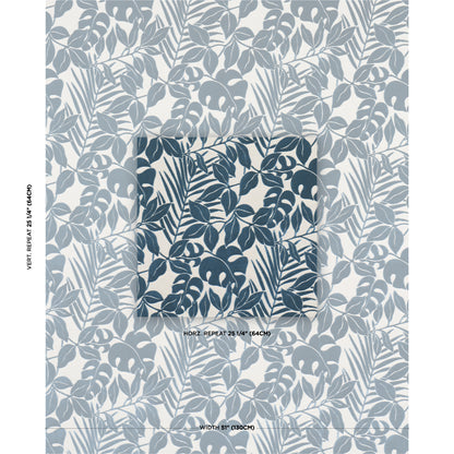 SCHUMACHER  CUT & PATTERNED VELVETS MIRAMAR INDOOR/OUTDOOR VELVET WOVEN WOVEN CADET   - 84322