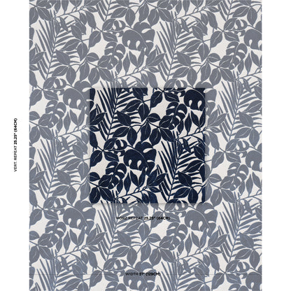 SCHUMACHER  PERENNIAL FAVORITES MIRAMAR INDOOR/OUTDOOR VELVET VELVET VELVET NAVY   - 84323