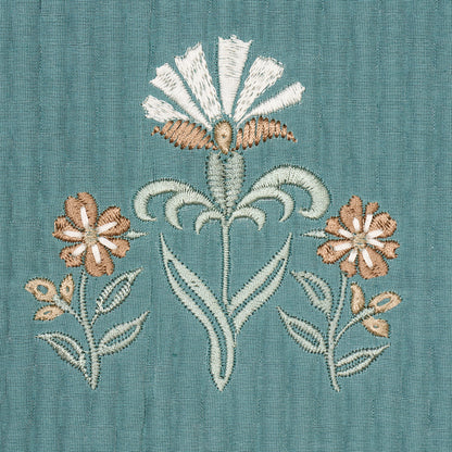 SCHUMACHER  CRAFT REVIVAL ELMSLIE EMBROIDERY WOVEN WOVEN TEAL   - 84370