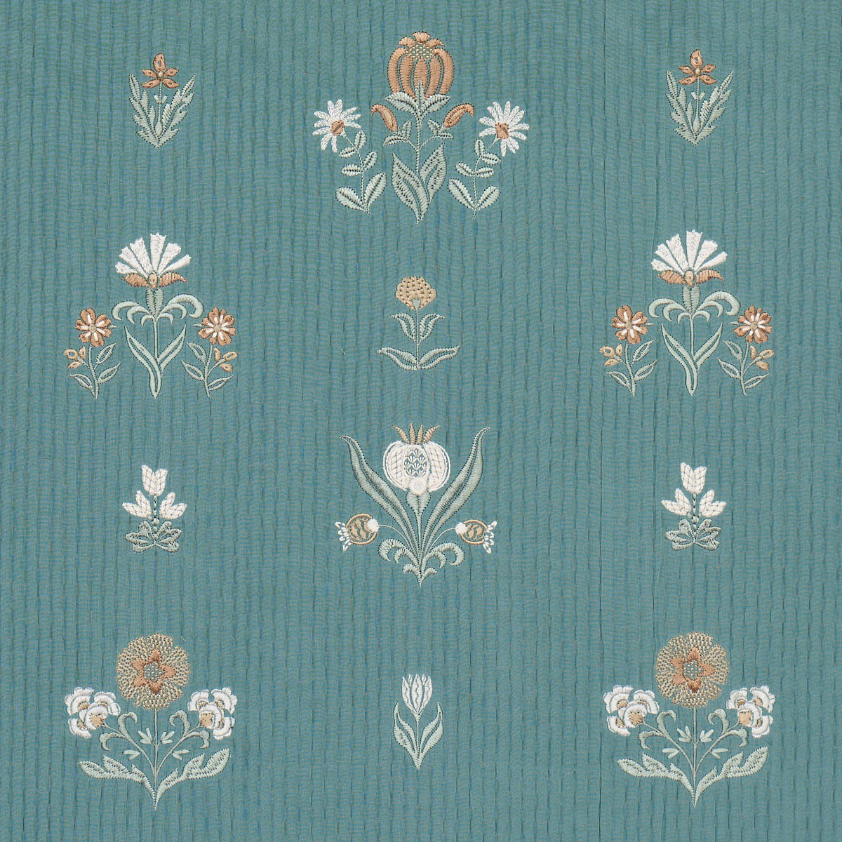 SCHUMACHER  CRAFT REVIVAL ELMSLIE EMBROIDERY WOVEN WOVEN TEAL   - 84370
