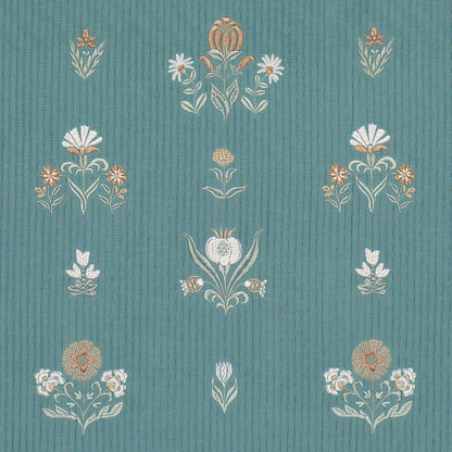 SCHUMACHER  CRAFT REVIVAL ELMSLIE EMBROIDERY WOVEN WOVEN TEAL   - 84370