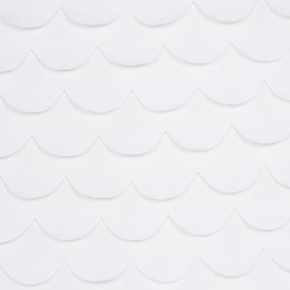 SCHUMACHER  STUDIO BON PREP SCHOOL HAND PIECED SCALLOP WOVEN WOVEN WHITE   - 84400