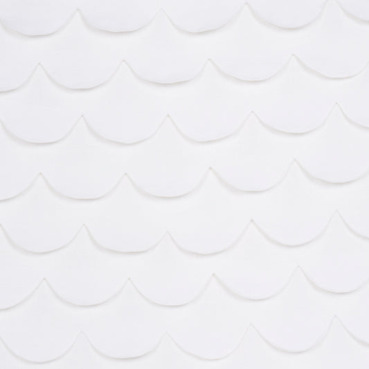 SCHUMACHER  STUDIO BON PREP SCHOOL HAND PIECED SCALLOP WOVEN WOVEN WHITE   - 84400