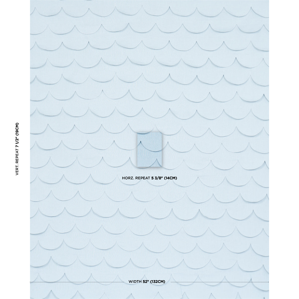 SCHUMACHER  STUDIO BON PREP SCHOOL HAND PIECED SCALLOP WOVEN WOVEN BLUE   - 84401