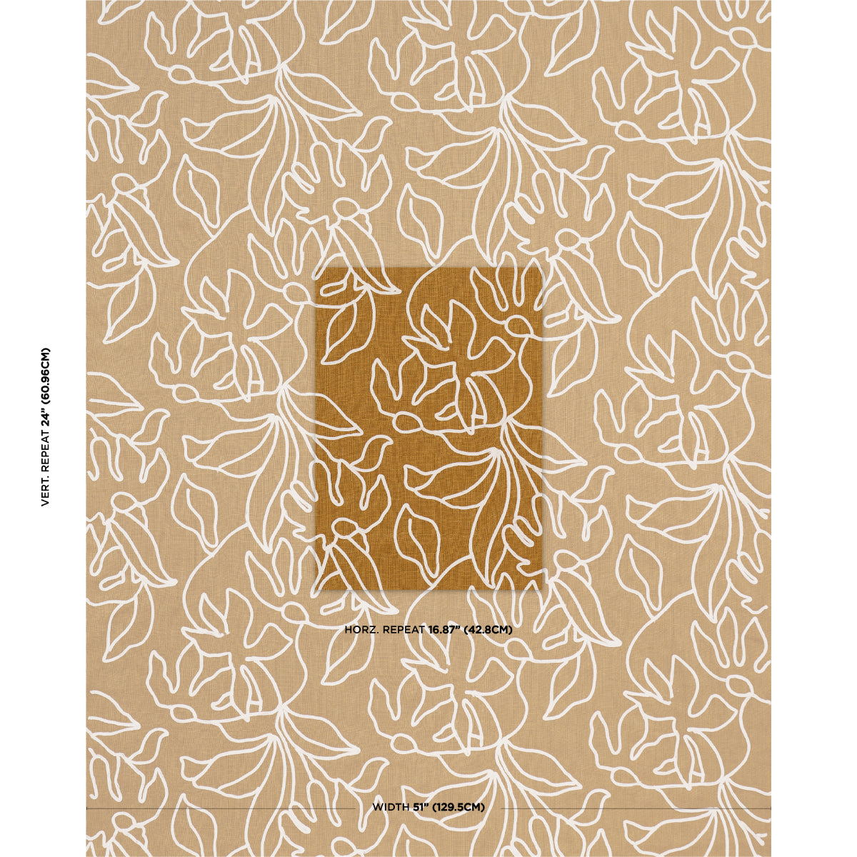 SCHUMACHER  MESA LOLA EMBROIDERY WOVEN WOVEN SAFFRON   - 84411