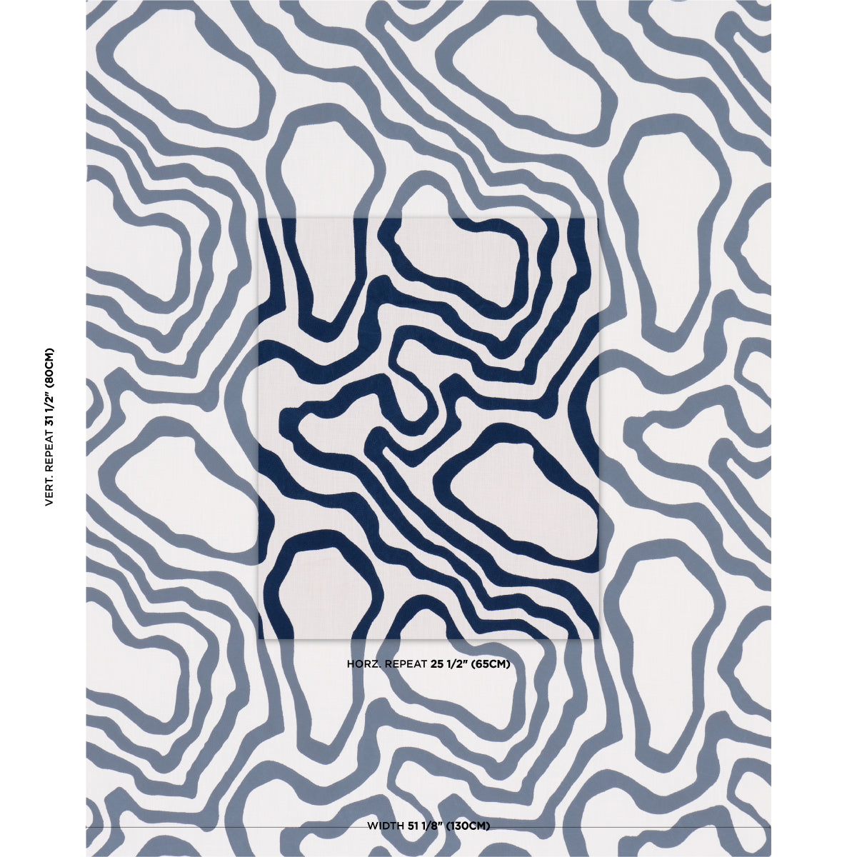 SCHUMACHER  MESA DEFEO EMBROIDERY WOVEN WOVEN INDIGO   - 84432