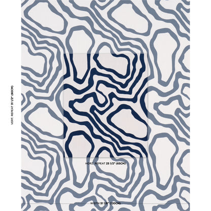 SCHUMACHER  MESA DEFEO EMBROIDERY WOVEN WOVEN INDIGO   - 84432