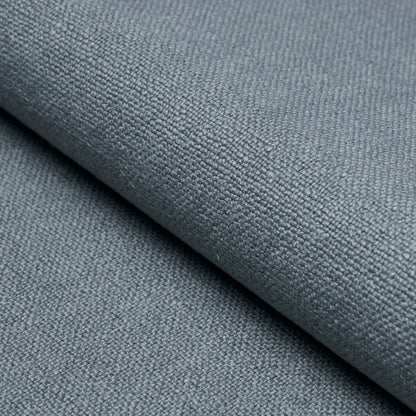 Sky linen fabric, folded, close-up.