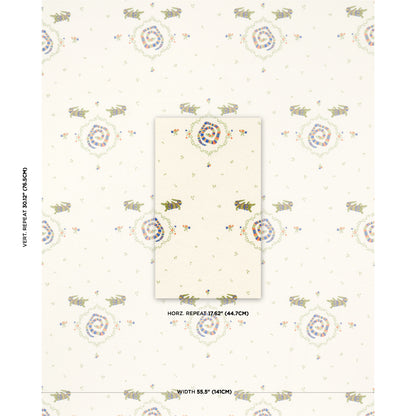 SCHUMACHER  BACKDROP REPTILIA EMBROIDERY WOVEN WOVEN BRIGHT MULTI ON IVORY   - 84540