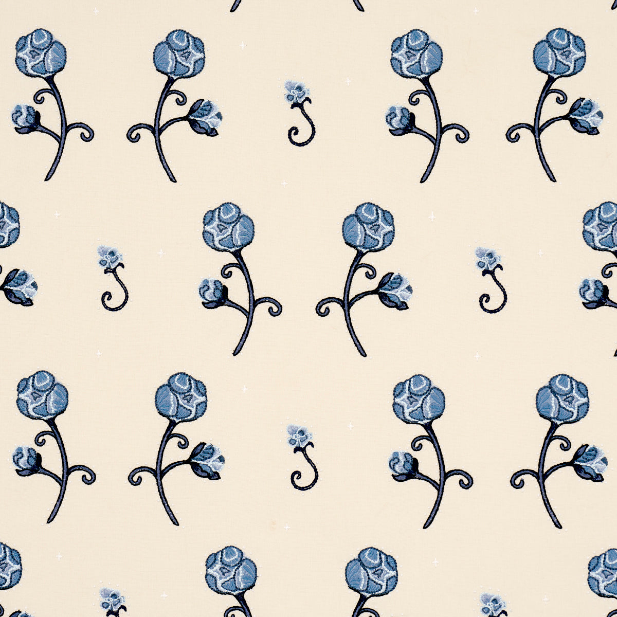 SCHUMACHER  BACKDROP RHINESTONE COWBOY EMBROIDERY WOVEN WOVEN NAVY   - 84551