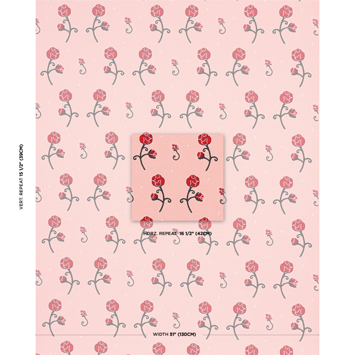 SCHUMACHER  BACKDROP RHINESTONE COWBOY EMBROIDERY WOVEN WOVEN PINK   - 84552