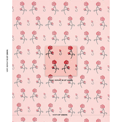 SCHUMACHER  BACKDROP RHINESTONE COWBOY EMBROIDERY WOVEN WOVEN PINK   - 84552