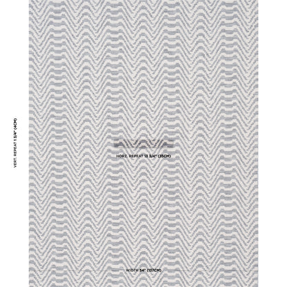 Indigo stepped chevron woven wallpaper; geometric wall covering.