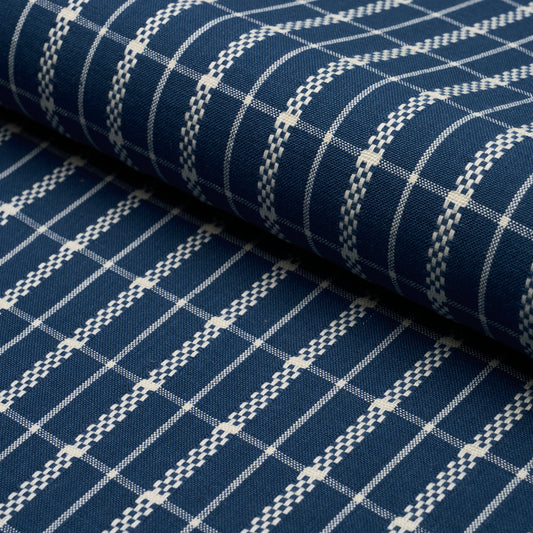 SCHUMACHER  ASHBURY BOYD CHECK WOVEN WOVEN INDIGO   - 84681