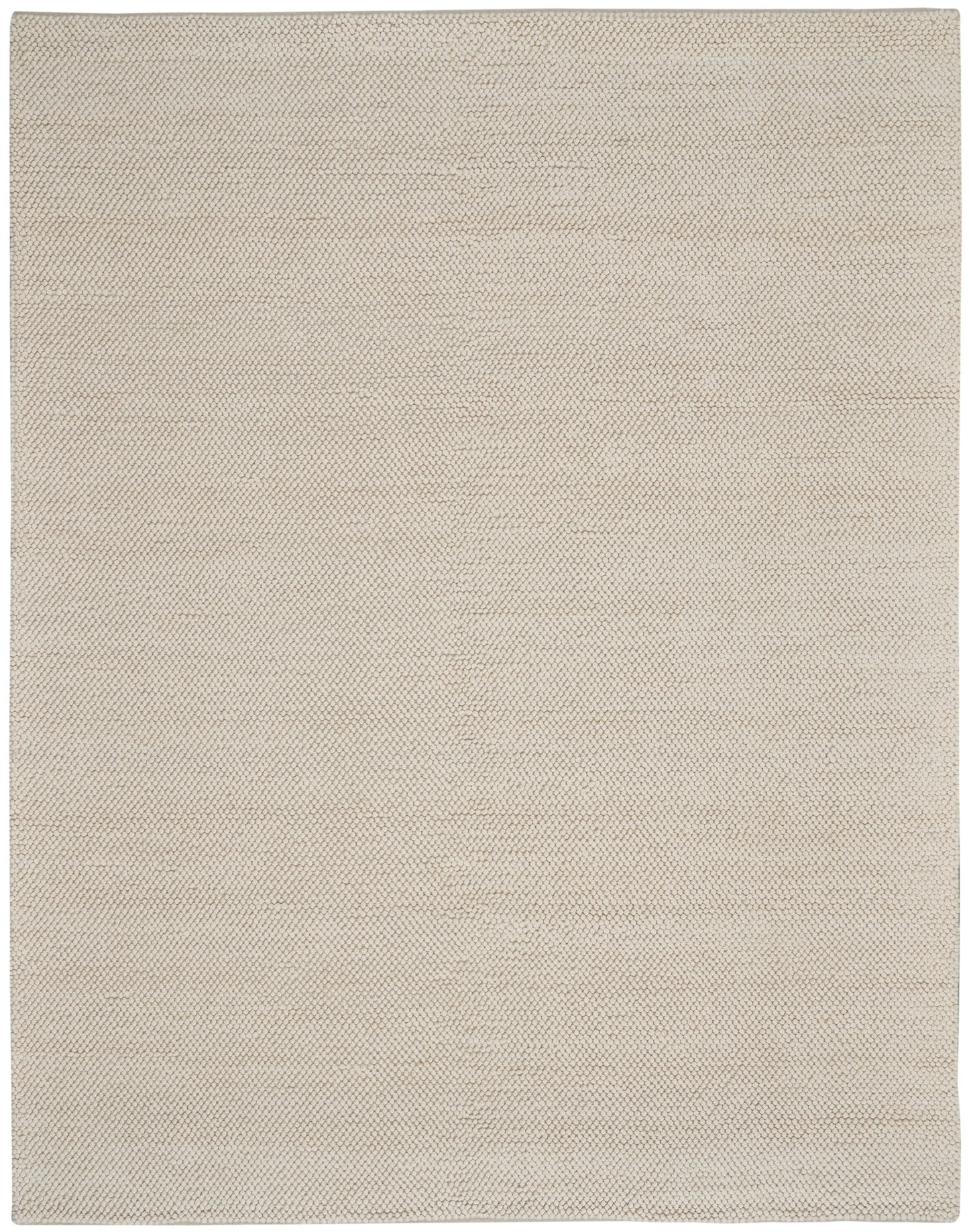 Beige woven rectangular rug with subtle textured weave for neutral home decor.