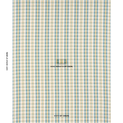 SCHUMACHER  ASHBURY FONDA HAND WOVEN PLAID WOVEN WOVEN TEAL , CITRON   - 84722