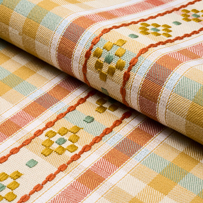 SCHUMACHER  ASHBURY HUTTON HAND WOVEN CHECK WOVEN WOVEN OCHRE   - 84732