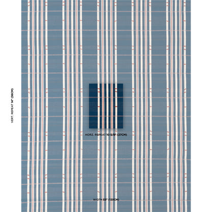 SCHUMACHER  ASHBURY REMMY HAND WOVEN STRIPE WOVEN WOVEN INDIGO   - 84780