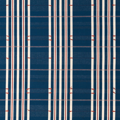 SCHUMACHER  ASHBURY REMMY HAND WOVEN STRIPE WOVEN WOVEN INDIGO   - 84780