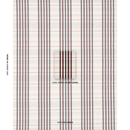 SCHUMACHER  ASHBURY REMMY HAND WOVEN STRIPE WOVEN WOVEN NOIR   - 84782