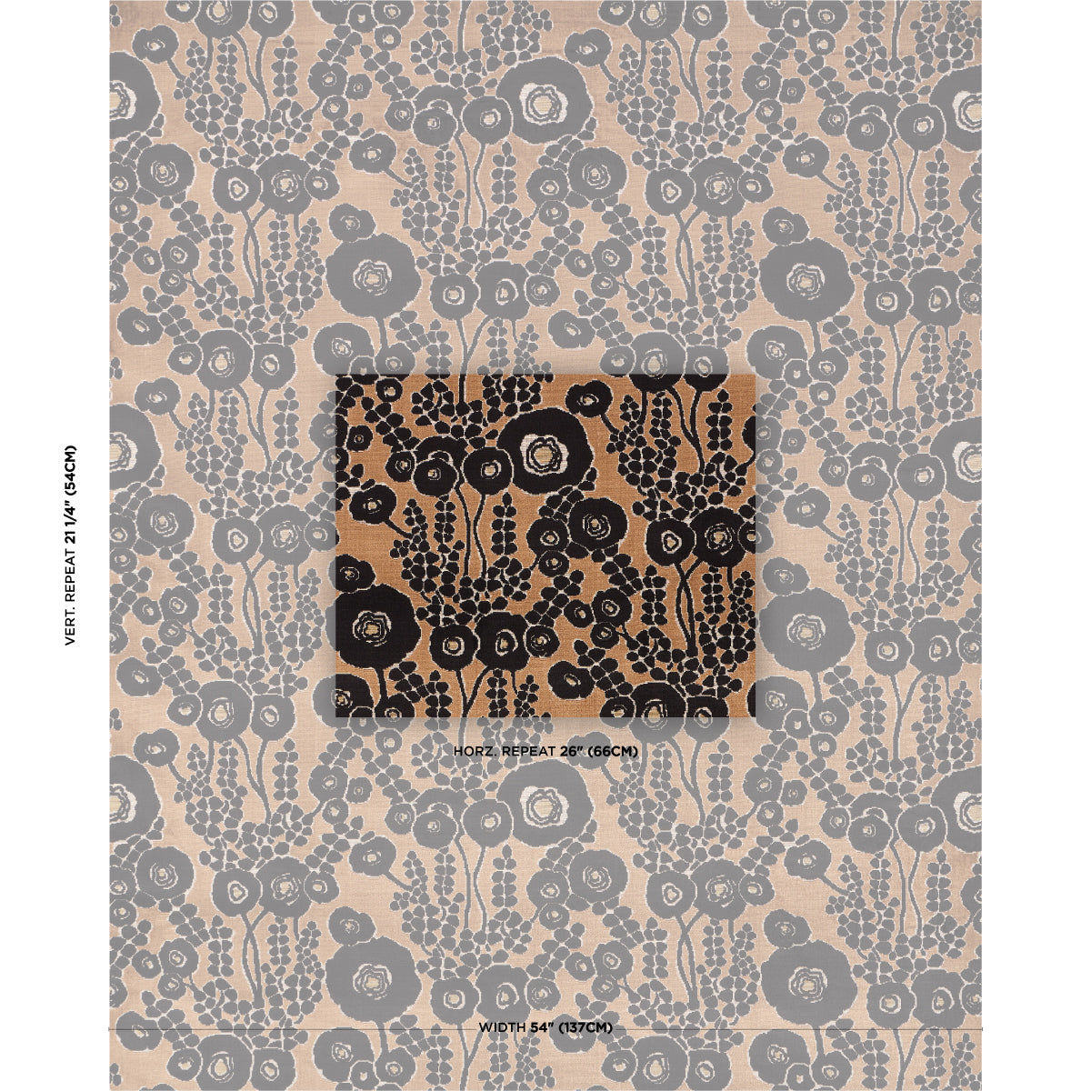 SCHUMACHER  CUT & PATTERNED VELVETS EMELIE VELVET WOVEN WOVEN BRONZE , NOIR   - 84790