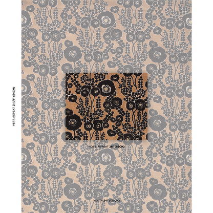 SCHUMACHER  CUT & PATTERNED VELVETS EMELIE VELVET WOVEN WOVEN BRONZE , NOIR   - 84790