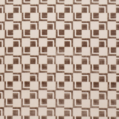 Champagne woven velvet fabric with a cut-and-patterned texture