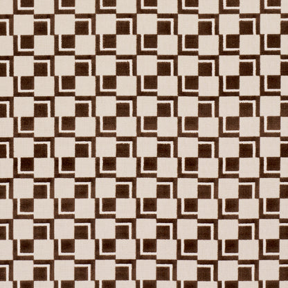 SCHUMACHER  CUT & PATTERNED VELVETS EDISON VELVET WOVEN WOVEN CHESTNUT   - 84801