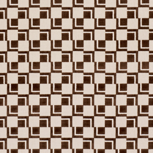 SCHUMACHER  CUT & PATTERNED VELVETS EDISON VELVET WOVEN WOVEN CHESTNUT   - 84801