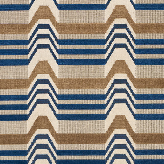 SCHUMACHER  CUT & PATTERNED VELVETS ALDO VELVET WOVEN WOVEN CADET , CAMEL   - 84810